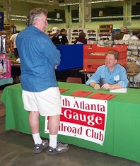 The club makes its presence known at a local train show.